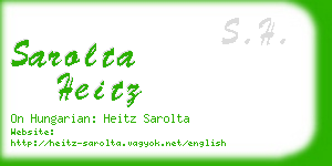 sarolta heitz business card